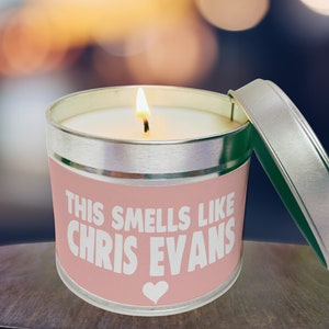 Chris Evans candle, Chris Evans Fan, Chris Evans Gift, Funny Gift for friends, woman, female, best friends, Gift for Mum, Gift for him