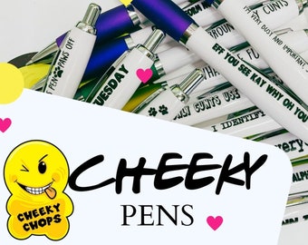 Funny Profanity Pens | Funny Pens | Banter Pens | Rude Pens | Office gift | Gift For Her | Rude Stationery | Funny Adult Gift | Joke