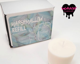 Recarga de vela Marshmallow - / Wanky Candle / Jar Refills / Scented Soy Wax / Vegan / Candle Refill / For Her / - REFILL-MARSH