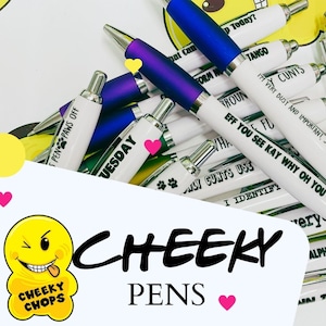 Funny Profanity Pens | Funny Pens | Banter Pens | Rude Pens | Office gift | Gift For Her | Rude Stationery | Funny Adult Gift | Joke