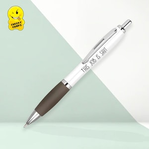 Lustiger Stift | Rude Kugelschreiber | Offensiver Stift | Neuheit Stift | Stift für Ihn | Stift für Sie | Rude Stationery - Dieser Job ist Scheiße - PEN-25