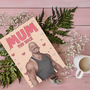 Grappige brutale Moederdagkaart voor moeder - The Rock - M100