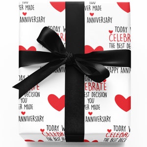Carta da regalo divertente per anniversario per adulti - Carta da regalo divertente "Best Decision" per uomini e donne