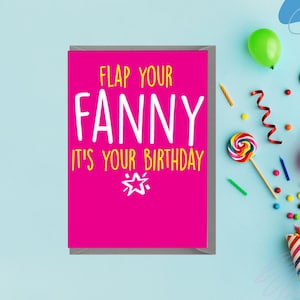 Lustige Geburtstagskarte für Freunde, Geburtstagskarte für Bestie, Kollege, Familie, für Sie, lustiges Geburtstagsgeschenk - Flattern Sie an Ihrem Po BC04