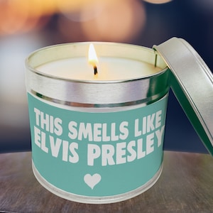 Elivis Candle, Smells like  ,  Birthday Candle, Soy Wax Candle, Elvis  Candle