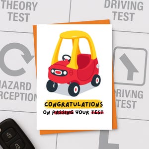 Funny Driving Test Congratulations Card | You Passed Card | Well Done Driving Test Pass | Congrats New Driver Card DRIVE09