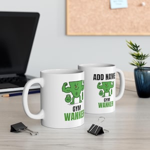 Personalisierte Gym Wanker Kaffeetasse - Spaß Workout Geschenk für Fitness, vergnügtes Fitnessstudio-Liebhaber,