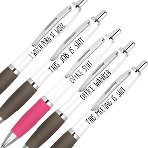 Stylo drôle | Stylo grossier | Stylo offensif | Stylo fantaisie | Stylo pour lui | Stylo pour elle | Papeterie grossière - The Office Pack - STYLOS 16, 17, 18, 25, 41