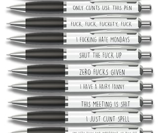 The Pen Pack Funny Pens ,  Rude Pens, Offensive Pens,  Novelty Pens , Pen for him | Pens for her | Rude Stationery
