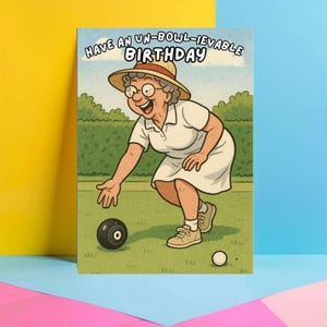 Geburtstagskarte Bowling, Geburtstagskarte für Sie, Bowling Karte für Mama, Nan, Freund JBS58