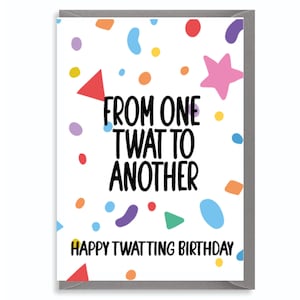 Carte d'anniversaire chatte - « Une chatte à l'autre » - Cartes de voeux grossières pour elle, lui - Pour soeur, meilleur ami, collègue de travail C827