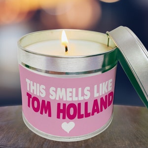 Tom Holland candle, Tom Holland Fan, Tom Holland Gift, Candle gift Tom Holland Gift for her, Gift for him, candle gift