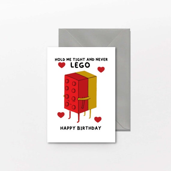 Cute Geeky Birthday Card Never Lego Cute Funny Birthday Card for Her for Him Pun C999 Etsy