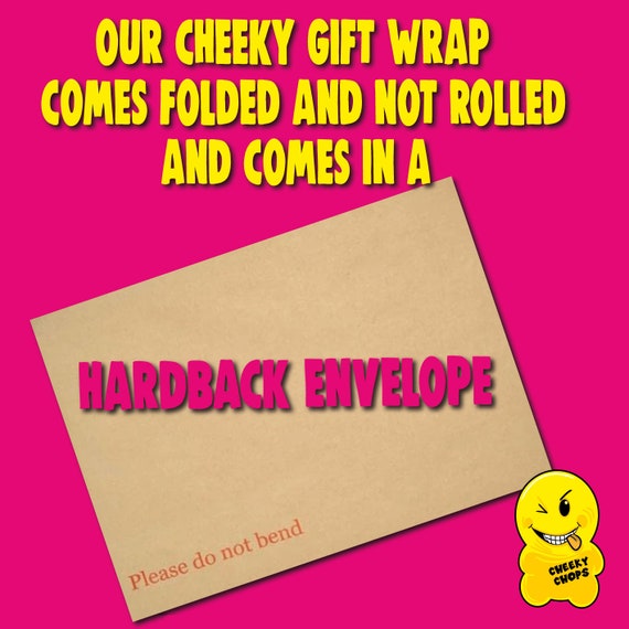 Birthday Wrapping Paper Gift Wrap for Men & Women Funny Adult Theme Warning  Shit Present WRAP-16 