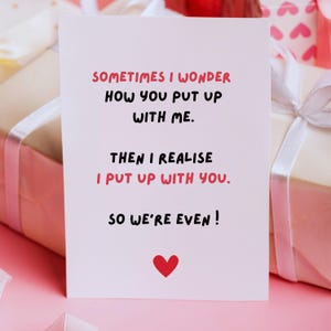 Wedding Anniversary Card  - Cute Funny Anniversary card | Wife, Girlfriend | Husband, Boyfriend | For Him ,For Her | - A101