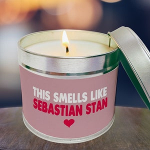 Sebastian Stan candle, Sebastian Stan Fan, Sebastian Stan Gift, Candle gift Sebastian Stan, Gift for her, Gift for him, candle gift