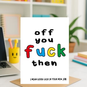 C'est parti - Pour le travail, un ami, un départ du travail, une retraite Carte de départ amusante, nouvel emploi N26