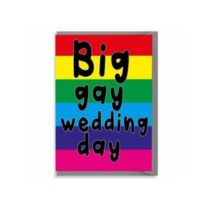 Big Gay Wedding Day - Hochzeitskarte, Just Married Karte, Verlobung, Lustige Hochzeitskarte, Glückwünsche, LQBT+, GAY Hochzeit WED13
