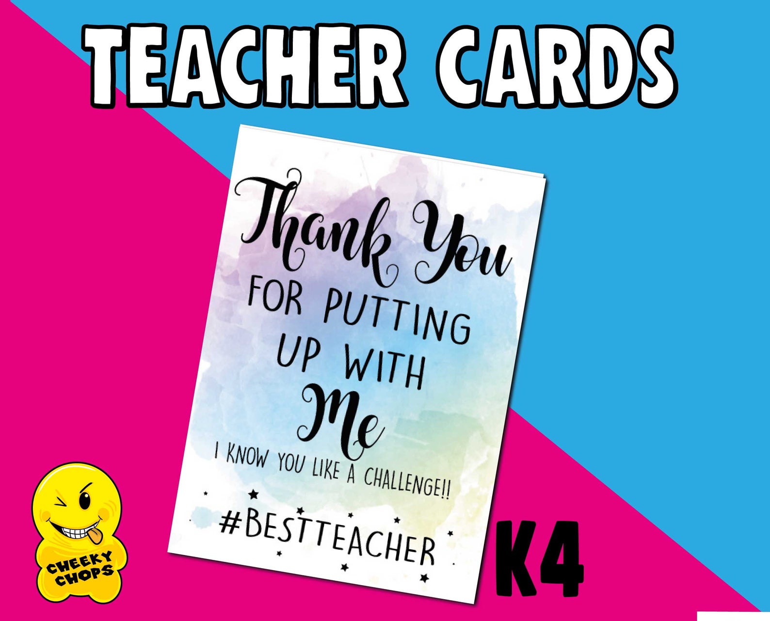 Teacher Thank You Card Card for Teacher Thank You Greetings Etsy UK