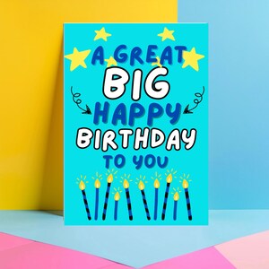 Cartão de aniversário para ele – Design minimalista elegante – Cartão de aniversário para homens, marido, pai, irmão, namorado, filho, amigo JBS41