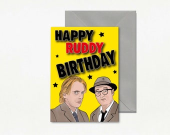 Bottom Inspired Birthday Card - Happy Ruddy Birthday  Rude Card, Birthday Card,  Funny Card, Card for friend IN-42