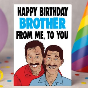 Verjaardagskaart gebroeders Chuckle - gefeliciteerd met je verjaardag broer van mij voor jou Rude Card, verjaardagskaart, grappige kaart, kaart voor vriend IN38