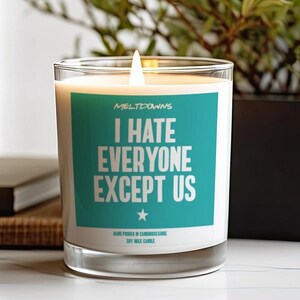 Je déteste tout le monde sauf nous - un cadeau pour un petit ami, un cadeau de bougie d'anniversaire pour une petite amie, un cadeau mignon pour elle