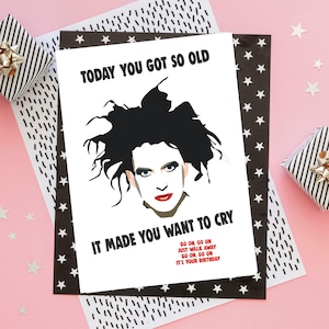 Tarjeta de cumpleaños de The Cure Para él, para ella, mamá, papá, hermana, hermano, amigo, humor divertido IN151