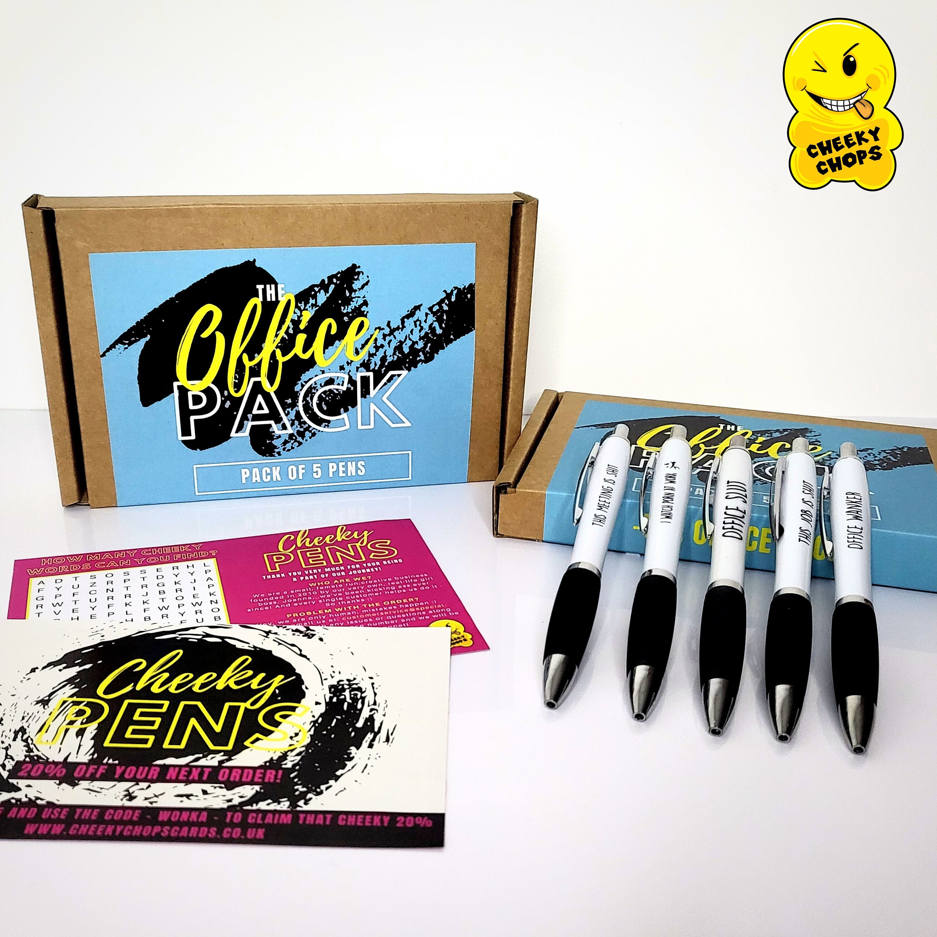  Cheeky Chops Funny Rude pens I hate everyone Novelty Office  Stationary PEN64 : Office Products