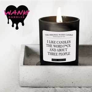 Funny Candle,Wanky Candle Black Jar Wanky Candle Black JarI Like candles The Word F#ck and About 3 People WCBJ43