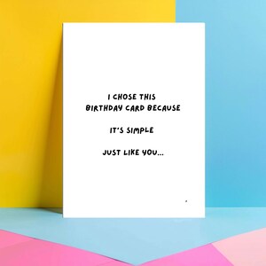 Sarcastique, drôle, simple comme vous, cartes d'anniversaire pour femme, carte d'anniversaire amie, carte d'anniversaire amie femme JBS57