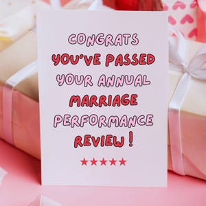 Wedding Anniversary Card  - Cute Funny Anniversary card | Wife, Girlfriend | Husband, Boyfriend | For Him ,For Her | - A100