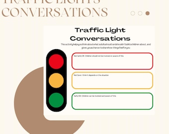 Traffic Light Conversations Worksheet | Safeguarding Children Resource | Family Conflict Support