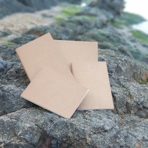 Ricarica per quaderno Kraft / Inserto da viaggio / Ricarica Midori / Blocco da disegno / Sottile / A5 / A6 / Standard / Vuoto / Avorio / Quaderno