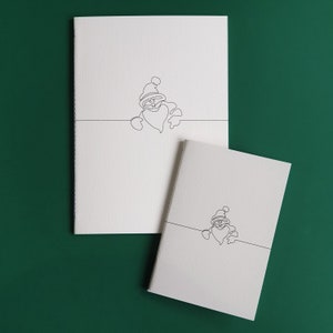 Cuaderno A5 / Recambio A5 / Cuaderno A5 para Navidad / Recambio Midori / Cuaderno de bocetos / Delgado / A5 / Marfil / Cuaderno / Regalo para Navidad / Arte de una línea