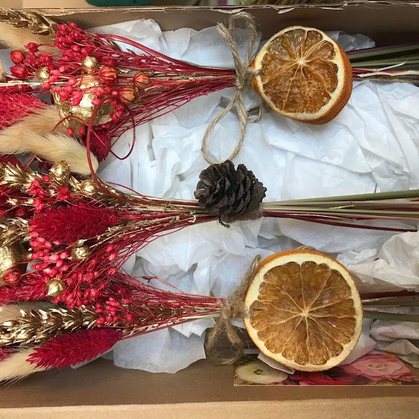 Christmas Floral Arrangements Etsy