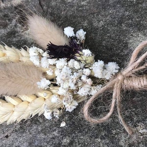 Wedding buttonhole boutonnières- neutral -Gypsophila corsage