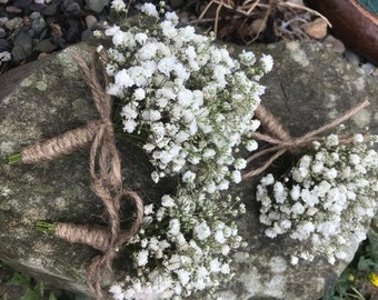 Boutonniere of dried flowers | Gypsophila | Baby's Breath | Buttonhole