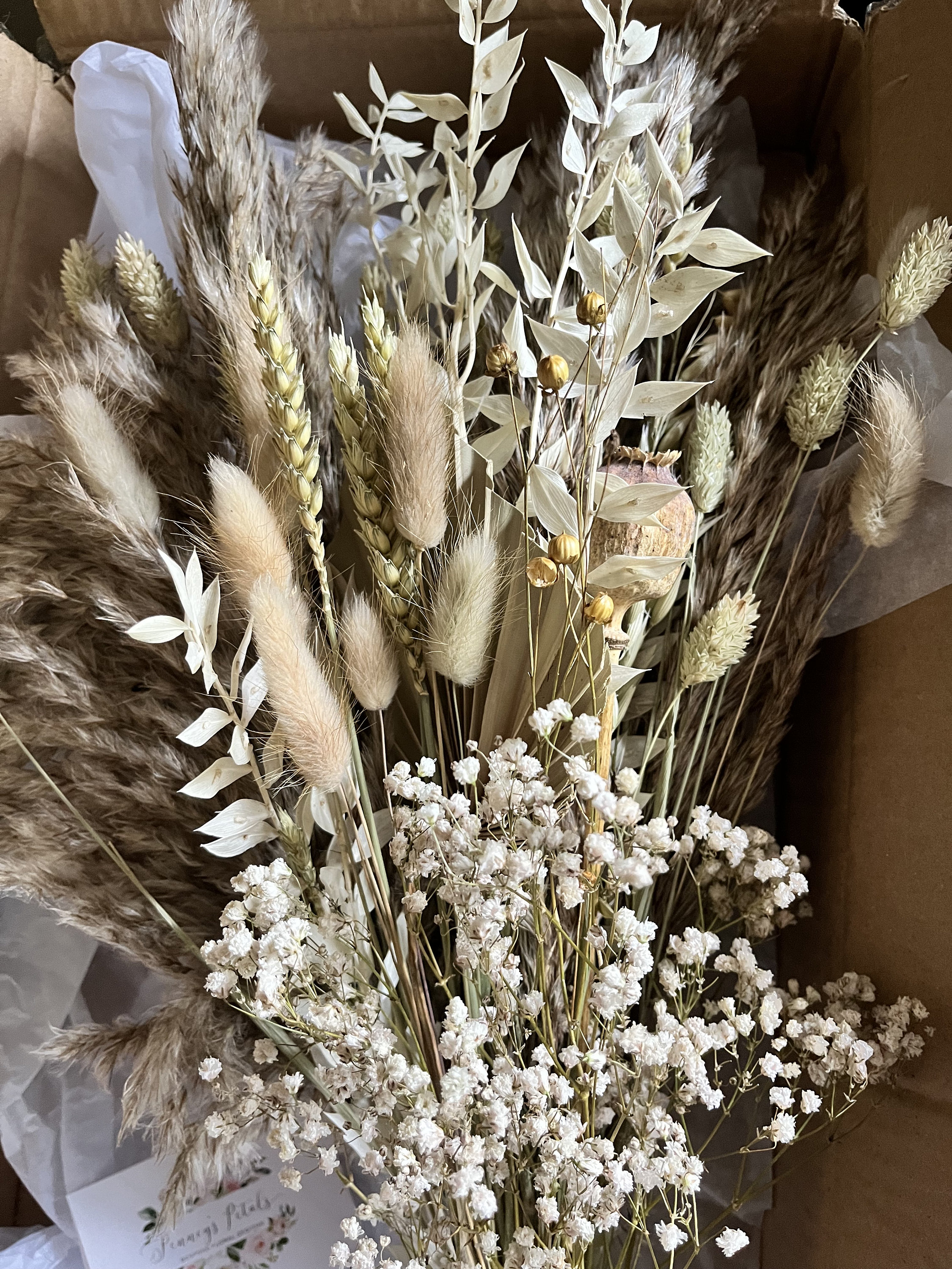 Natural Pampas Bouquet, Dried Flower ...