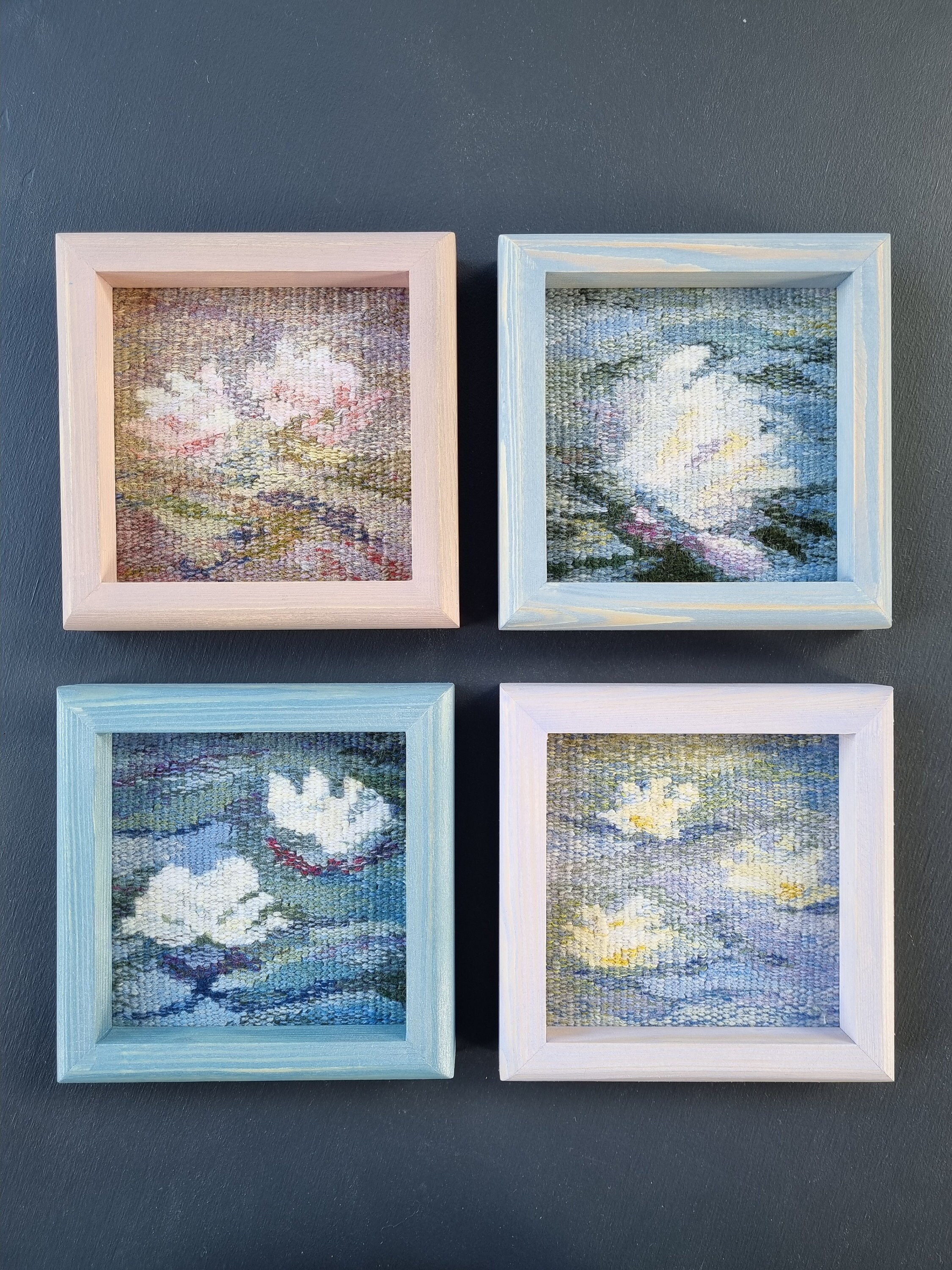 Mini Wall Decor Small Woven Flower Tapestry Hanging Etsy