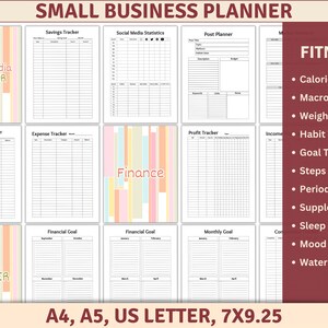 Printable Business Planner, Printable Business Organization Planner ...