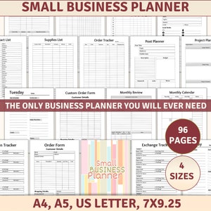 Printable Business Planner, Printable Business Organization Planner ...