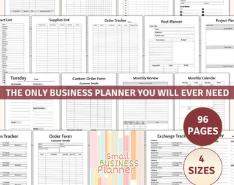 Printable Small Business Planner, Organization Bundle (Digital Download)