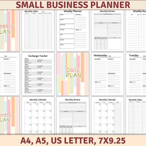 Printable Business Planner, Printable Business Organization Planner ...
