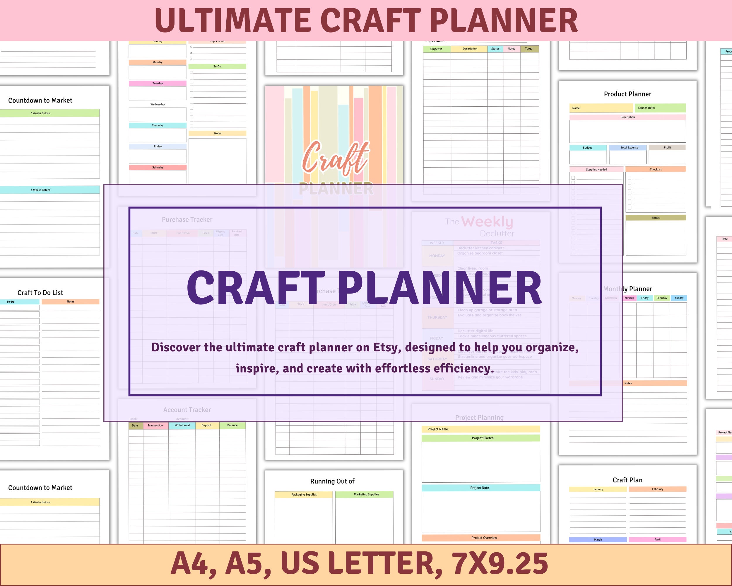 Craft Project Planner, Craft Organization Binder (digital Download) - Etsy