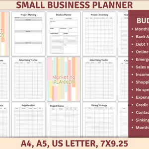 Printable Business Planner, Printable Business Organization Planner ...