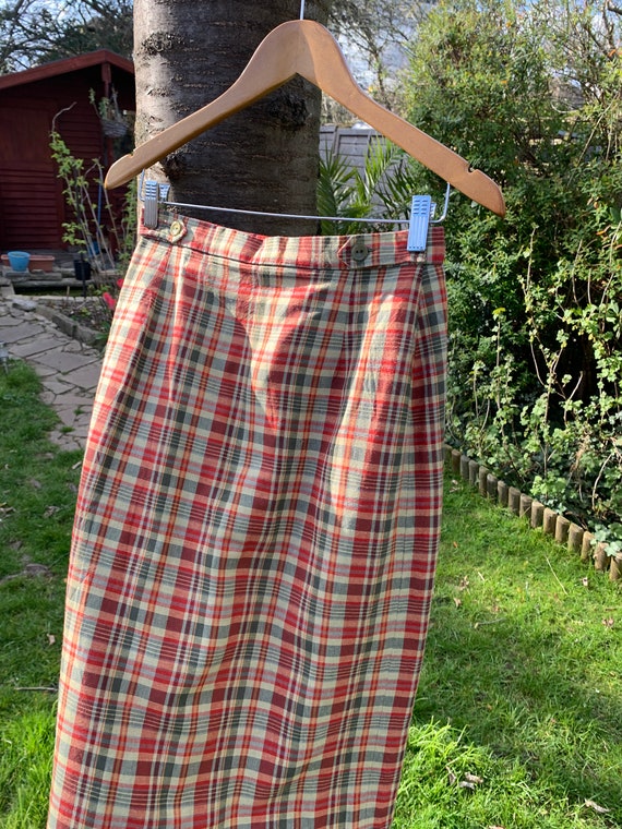 Vintage 1970's Check Midi Skirt - image 4