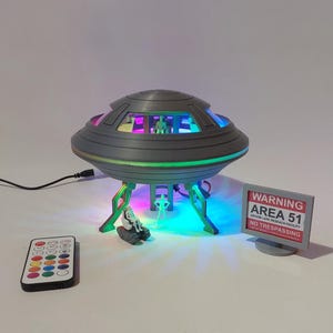 UFO-X -  Best Ufo Model with miniature aliens, Smart RGB, Remote Controlled, 358 Light Effects