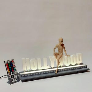 Hollywood Alien Figurine: RGB Remote Controlled Sci-Fi Collectible