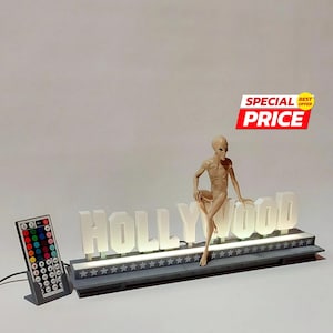 Hollywood Alien Figurine, RGB Remote Controlled Sci-Fi Collectible